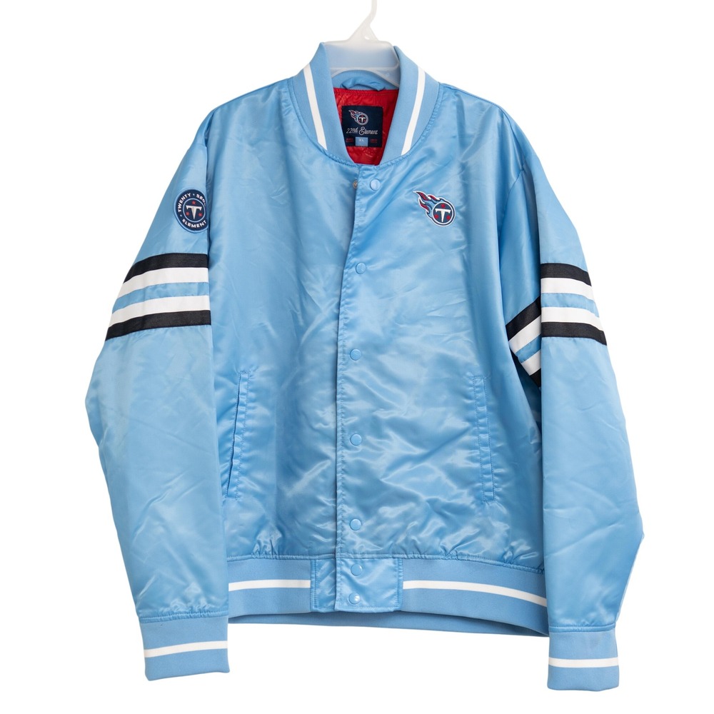 Tennessee Titans 22nd Element Exclusive XL Satin Blue Bomber Retro Starter Style